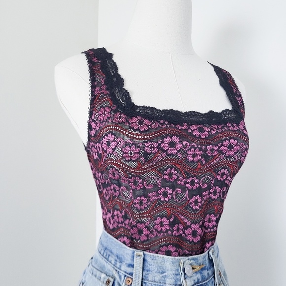 Vintage Pink and Black Camisole Top - Picture 5 of 8